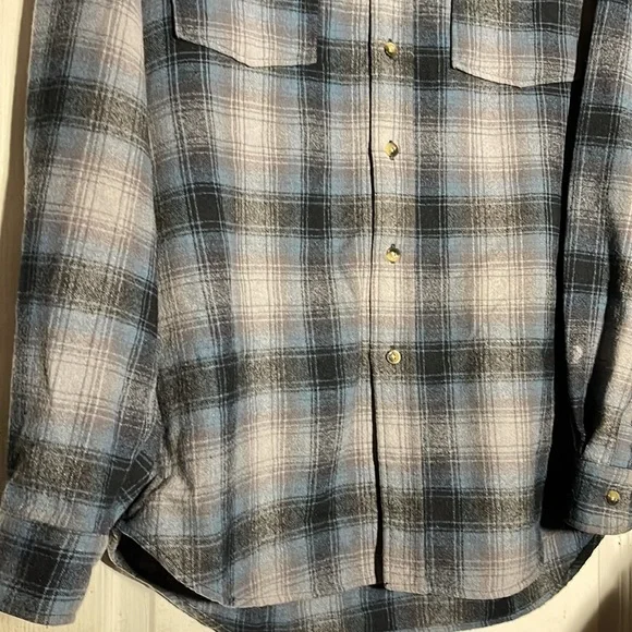 Pendleton Men’s Plaid 100% Wool Long Sleeve Outdoor Shirt Size Medium - Picture 3 of 8